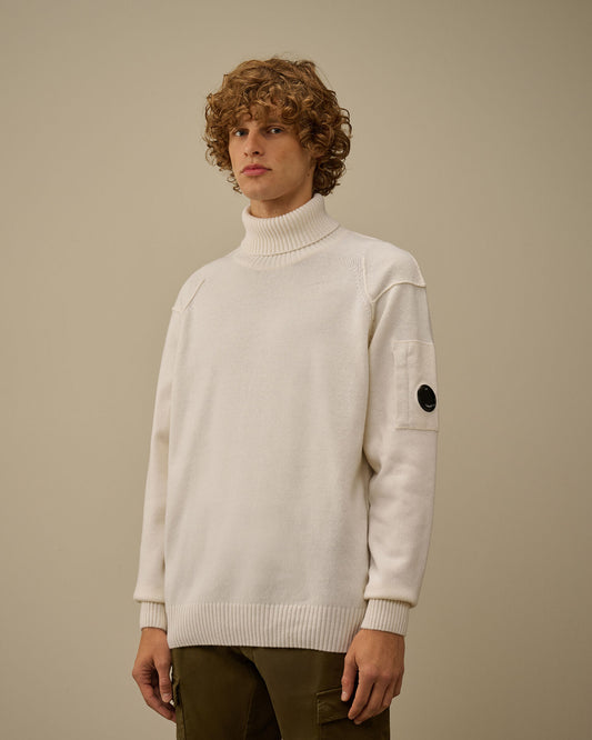 Lambswool Turtleneck grs sweater gauze white