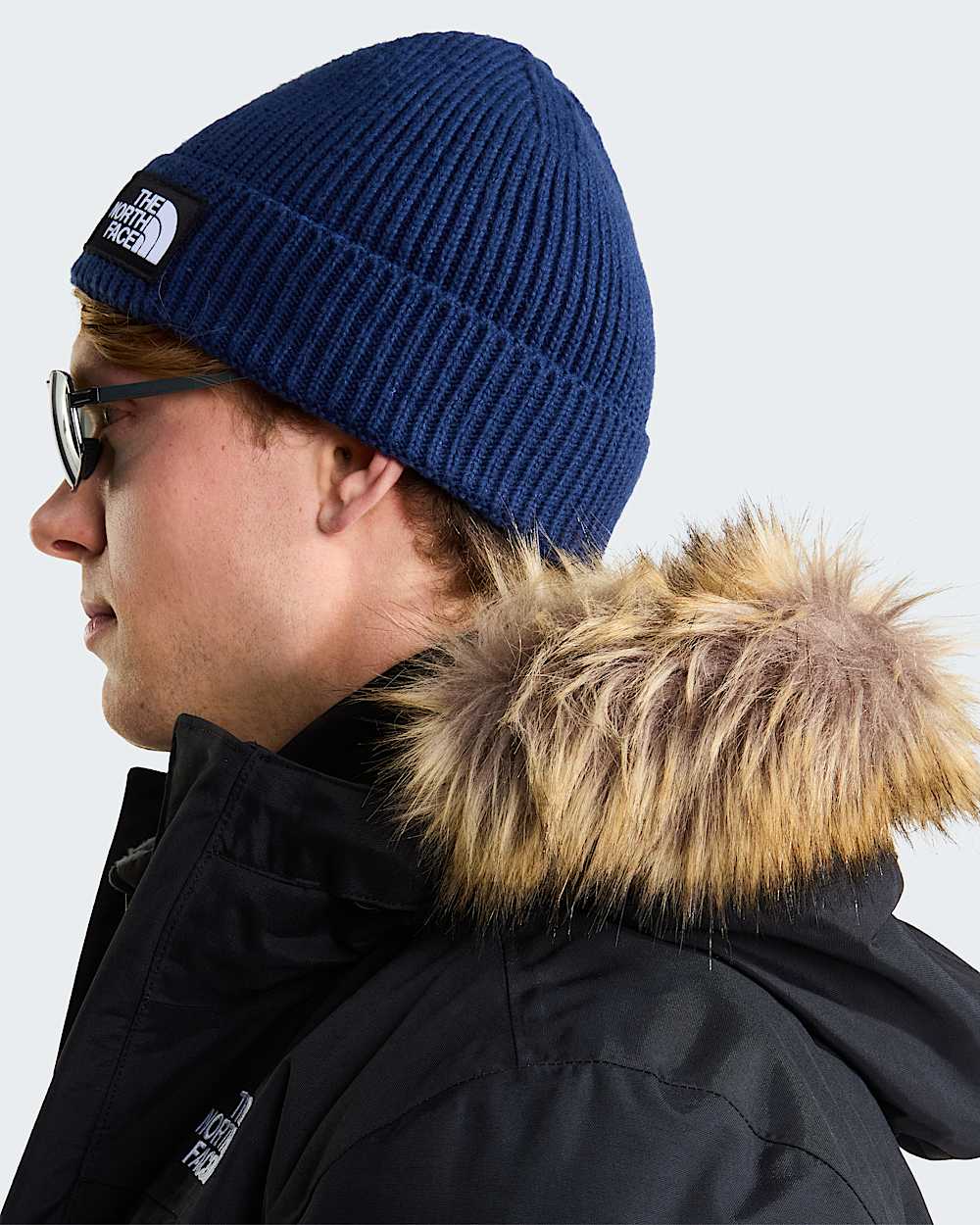 Cuffia logo box blu navy