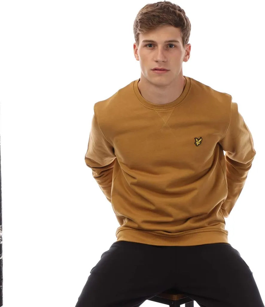 Crew neck sweatshirt camel