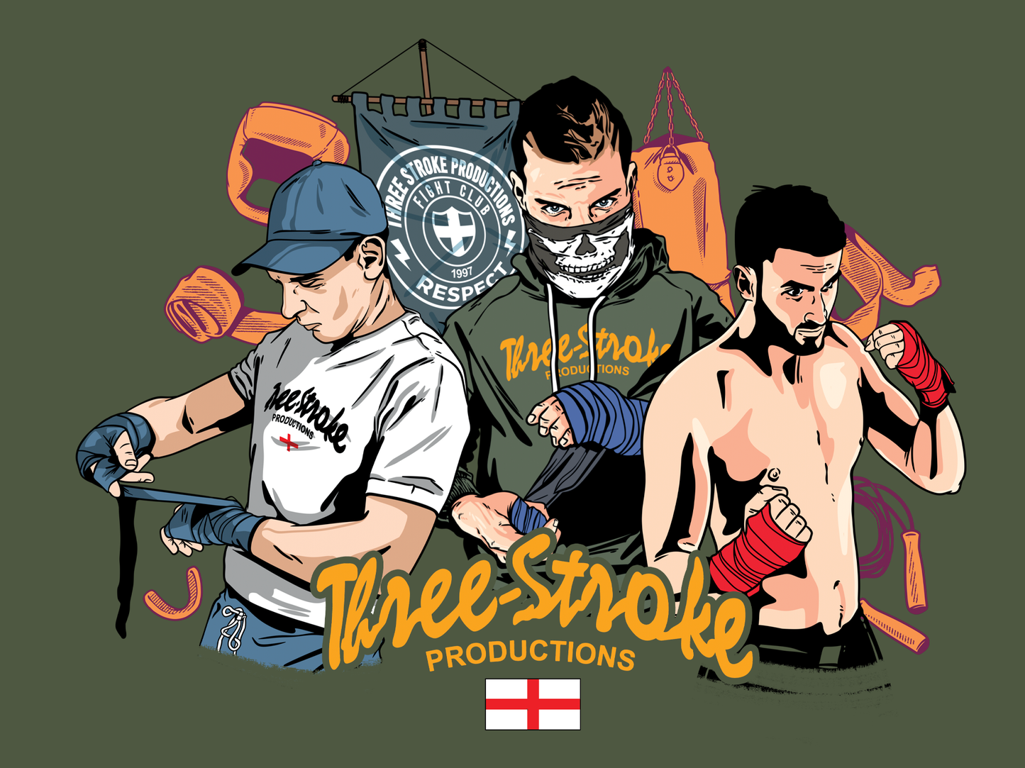 T-shirt Fight club olive