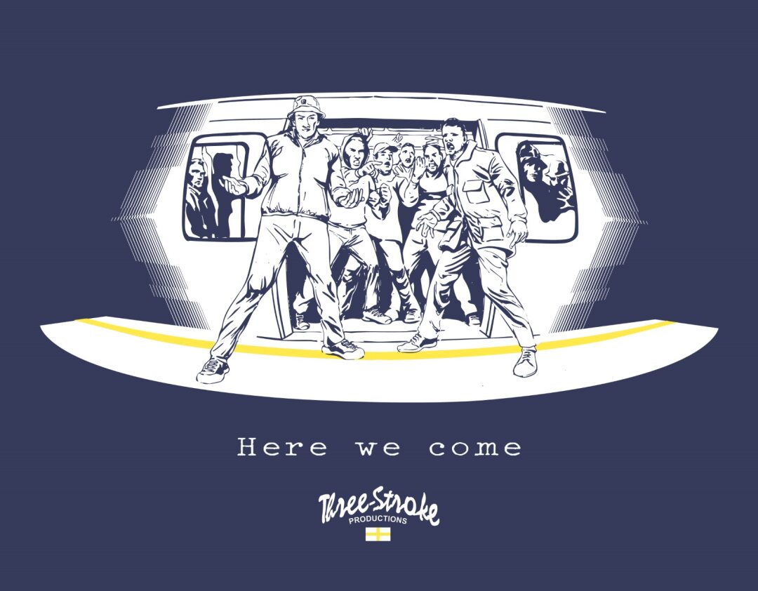 T-shirt here we come navy