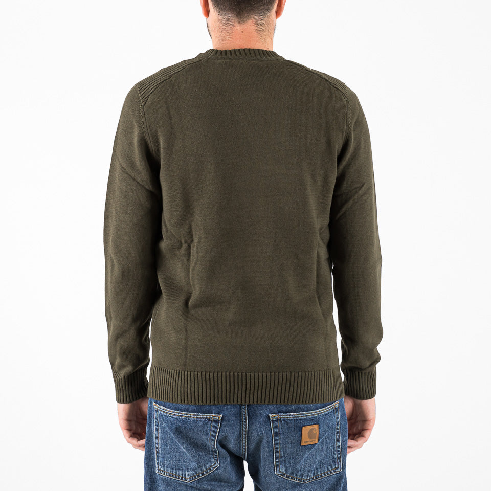 Maglione Shoulder detail jumper verde militare