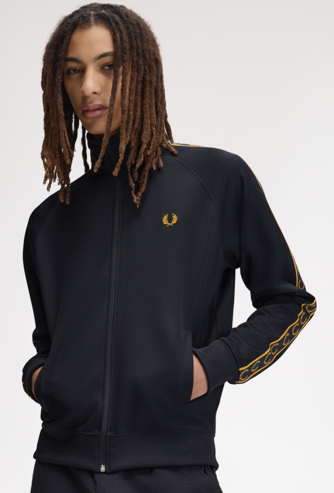 Contrast track Jacket navy