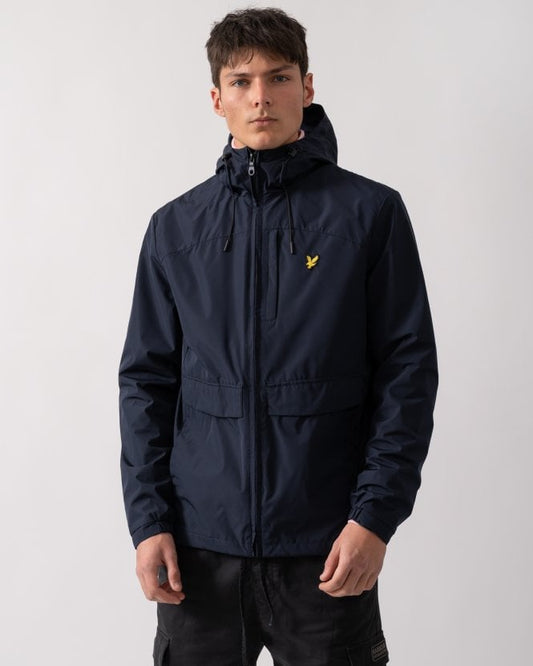 Lightweight Hooded zip through Jacket navy