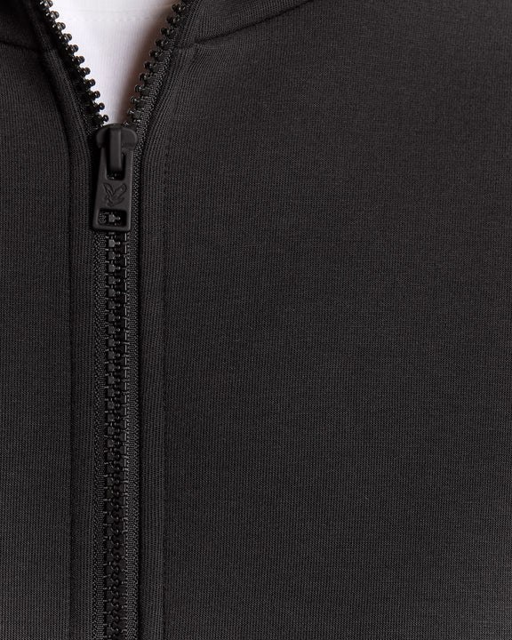 Neoprene zip hoodie nera