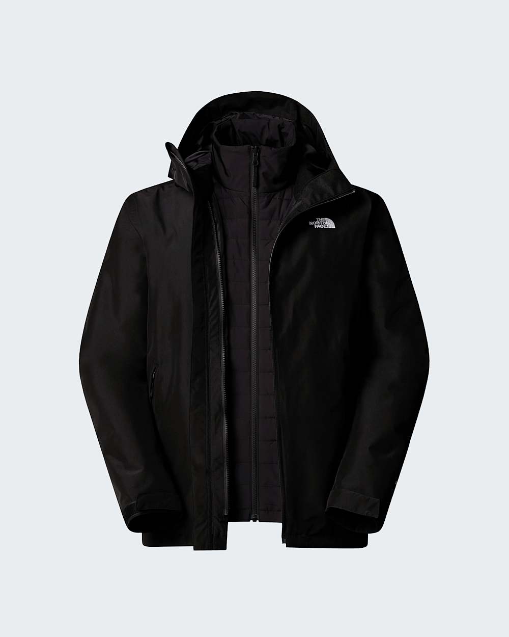 Carto mono triclimate hooded jacket nera