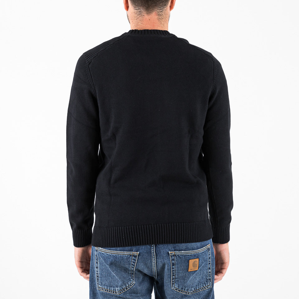 Maglione Shoulder detail jumper nero