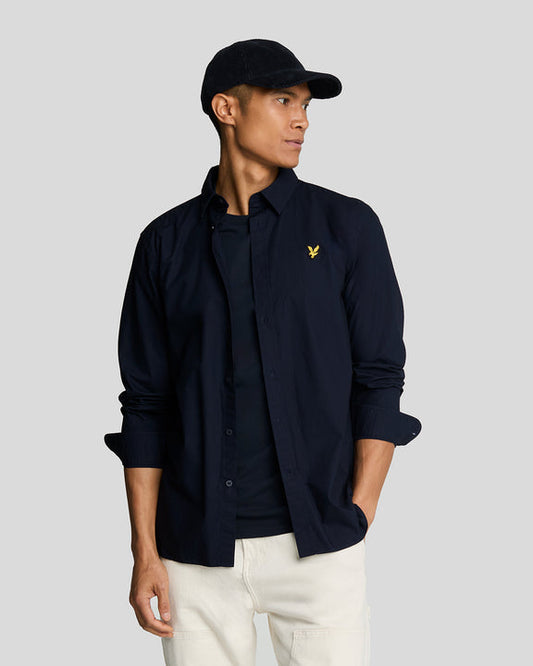 Camicia cotone popelin dark navy