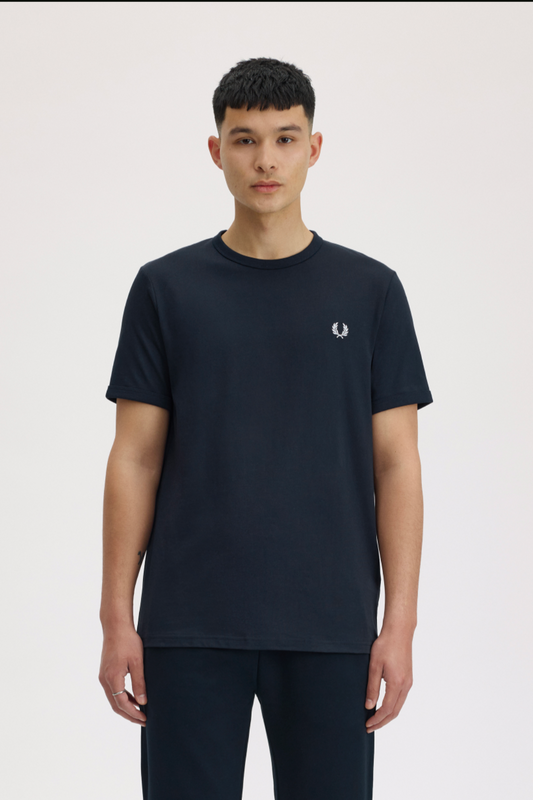 Ringer t-shirt navy