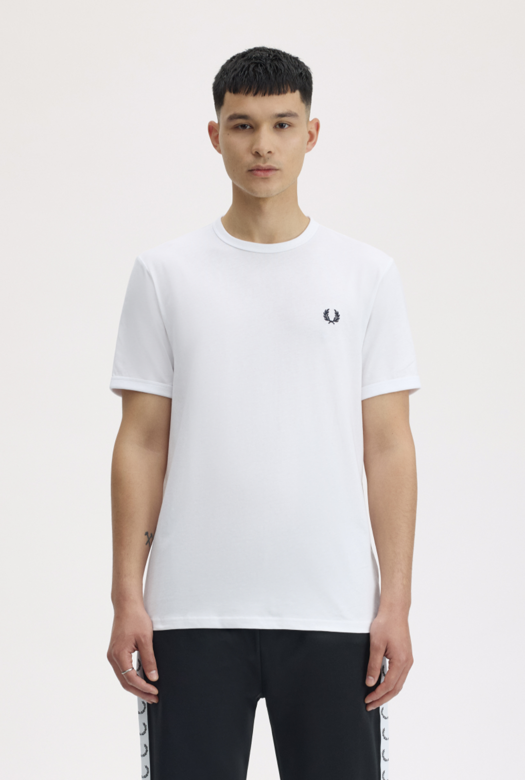 Ringer t-shirt bianca
