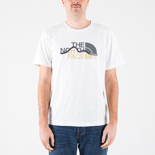 T-shirt Mountain line bianca